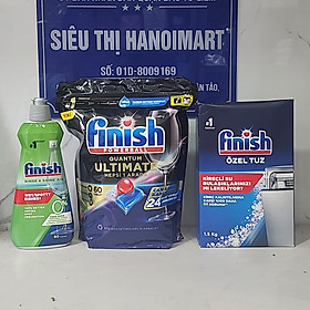 Combo Finish : Viên rửa bát Eco 70 viên + Bóng Eco 400ml + Muối 1,5kg