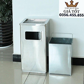Mua Thùng rác inox gạt tàn hình chữ nhật