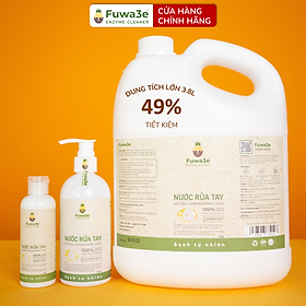 Nước rửa tay hữu cơ enzyme sinh học từ vỏ dứa Fuwa3e 300ml/ 100ml
