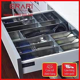 Khay chia thìa rĩa bằng inox Khay chia thìa dĩa không mở rộng hãng Gerari