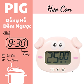 Mua Đồng hồ đếm ngược  đồng hồ để bàn  hoạ tiết hình động vật dễ thương - Mẫu heo hồng