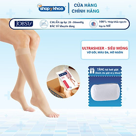 Vớ y khoa gối JOBST UltraSheer - Siêu Mỏng hỗ trợ điều trị giãn tĩnh mạch chân - Da - S