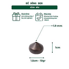 Mua Đế Cắm Nhang Trầm Hương 5-9 Lỗ Bằng Đồng Thau Nguyên Chất Hình Trống Tối Giản Phù Hợp Nhiều Kích Thước Nhang