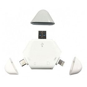 Mua Đầu đọc thẻ TF  SD sử dụng 3 cổng cho Androi  EOS và USB - Hàng nhập khẩu