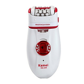 Máy tẩy lông đa năng 2in1 Kemei KM-2668 chuyên dụng 2 đầu thay thế nhổ lông và cạo lông toàn thân sử dụng pin sạc tiện lợi