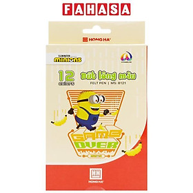 Hình ảnh Hộp 12 Bút Lông Màu Minions - Hồng Hà 8121