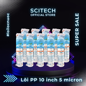 Combo 10 lõi lọc nước số 1 PP 10 inch 5 micron dùng trong máy lọc nước Nano/UF/RO, bộ lọc thô - Hàng chính hãng