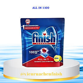 Hộp 100 viên rửa chén Finish All In 1 Dishwasher Tablets QT04592