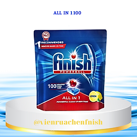 Hộp 100 viên rửa chén Finish All In 1 Dishwasher Tablets PTT04592