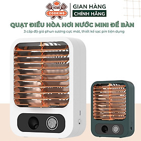 Mua Quạt điều hoà mini  quạt hơi nước để bàn 3 chế độ gió dung tích bình chứa nước 600ml tích hợp đèn led  bảo hành 12 tháng