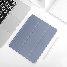 Bao da chống sốc cho iPad Pro 11 2021 Chip M1 hiệu USAMS US-BH589 có ngăn đụng bút (nắp gập hít nam châm, thiết kế siêu mềm mịn trang bị Smartsleep) - hàng nhập khẩu - Tím