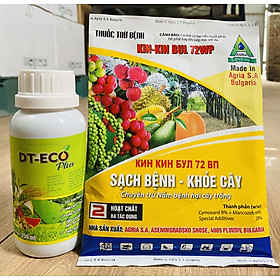 Combo trừ bệnh KinBul 100g và phân bón lá ECO Plus 250ml - Diệt trừ bệnh do nấm gây ra - Bổ sung dinh dưỡng sau bệnh và sau thu hoạch