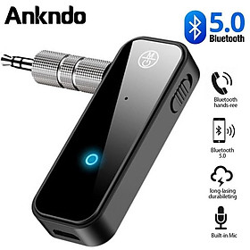 Thiết bị thu phát âm thanh không dây ANKNDO 2 trong 1 mini bluetooth 5.0 giắc cắm AUX 3.5mm cho tai nghe xe hơi PC