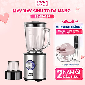 Mua Máy xay sinh tố LEBENLANG gồm 2 cối xay tích hợp bình chứa dung tích 1 5l  công suất 800W  model LBMB6028 - hàng chính hãng