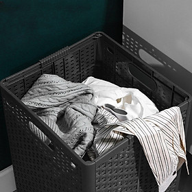 Collapsible Laundry Basket with Handles Large for Kids Room White