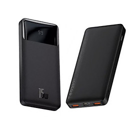 Pin sạc dự phòng Baseus Bipow Digital Display Power Bank 20000mAh  15W20W, USB2Type C , LED Display, 2 Way Fast charge  - Hàng chính hãng - 10000mAh - Sạc 15W Đen