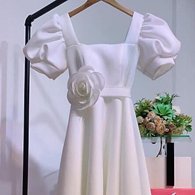 Đầm xoè tiểu thư hoa eo SIÊU XINH -MS74Y -Size ML đến 57kgMM MM