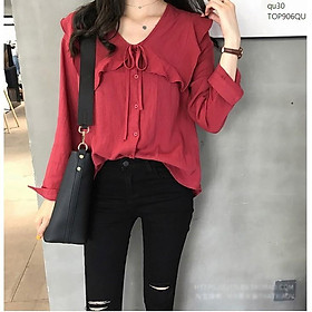 TOP813 ÁO NỮ THIẾT KẾ NHÚN BÈO