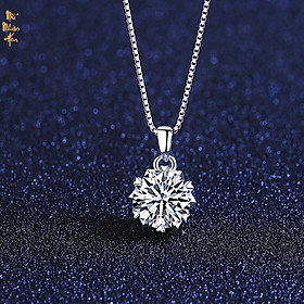 VCS009 Vòng cổ bạc và đá Moissanite một carat