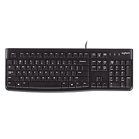 Bàn phím có dây Logitech K120 - Bền bỉ, chống tràn, có thể điều chỉnh góc độ gõ, kích thước đầy đủ có phím số - Hàng chính hãng 