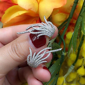 Bông tai nữ - Luxury - Gợn sóng vành tai mạ vàng 18k