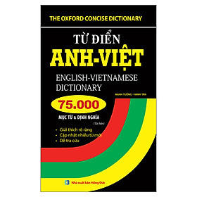 Ảnh bìa Từ Điển Anh Việt 75000 Mục Từ Và Định Nghĩa (Bìa Mềm) (Tái Bản)