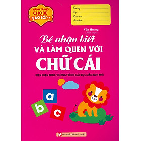 Download sách Hành trang cho bé vào lớp 1 - Bé nhận biết và làm quen với chữ cái