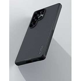 Ốp lưng sần chống sốc cho Samsung Galaxy S25 Ultra mặt lưng nhám hiệu Nillkin Super Frosted Shield Pro cho mặt lưng nhám chống trơn trượt tay, khả năng chống sốc cực tốt, chất liệu cao cấp - Hàng nhập khẩu