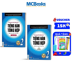 Combo Tiếng Hàn tổng hợp dành cho người Việt Nam sơ cấp 2 ( Sách giáo trình +  sách bài tập) bản 1 màu 