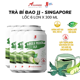 Chính hãng Lốc 6 Lon Bí Đao JJ 6 Lon x 300ml - Thương hiệu Singapore