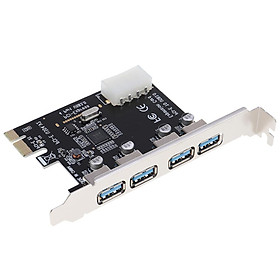 Desktop PCI-E to USB 3.0 Expansion Card 4 USB Ports Hub Adapter (V805)