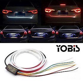 Đèn led cốp xe hơi 12V loại tốt băng keo đỏ dải 6 chế độ 7 màu sắc Báo Hiệu/ Phanh/ Khẩn Cấp/ Nháy Đuổi Nhanh