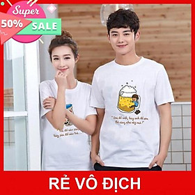Áo Đôi Nam Nữ Ngăn Tay Áo Đôi Trà Sữa Cute Phô Mai Que