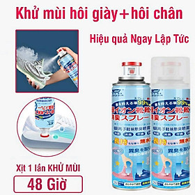 Bình Xịt Khử Mùi Hôi Giày Nhật Bản Hạn Chế MỒ HÔi CHÂN Kháng Khuẩn Mát