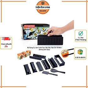 Bộ Dụng Cụ Làm Sushi 10 Món - Tặng Muỗng Lọc Lấy Lòng Đỏ Trứng Màu Ngẫu Nhiên