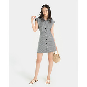 Đầm Mini Nữ Thời Trang JUNO Tay Ngắn Họa Tiết Jacquard JNDLU035