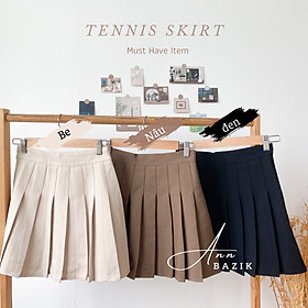 Chân váy Tennis nữ 3 màu be đen nâu | Ann Bazik | TV1351