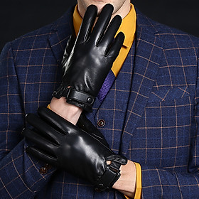 Men Winter Warm Driving Gloves Outdoor Plush Touch Screen Gloves