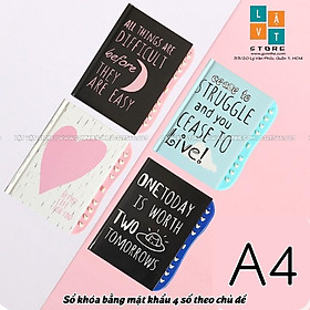 Sổ Khóa Mật Khẩu 4 số Khổ A6 dễ dàng sử dụng nhiều chủ đề lựa chọn