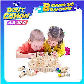 Children's Intelligent Toys Colorful Memory Chess Wooden Memory Matchstick Chess Game Memory Developing Chess Family