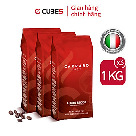 Cà phê hạt Carraro Globo Rosso Vị đậm đà từ quả phỉ và vị sô cô la dịu nhẹ - Hàng nhập khẩu từ Ý