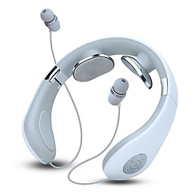 Máy massage cổ xung điện từ kiêm tai nghe Bluetooth Wireless Earphone Massager Adjustable 2 in 1 Sport