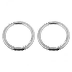 3-25pack 1 Pair Smooth Welded Polished Boat Marine Stainless Steel O Ring 6 x