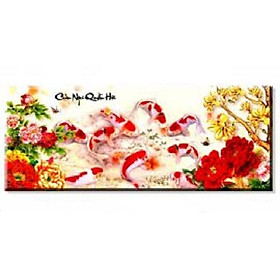 Tranh thêu cửu ngư quần hội - LV3274