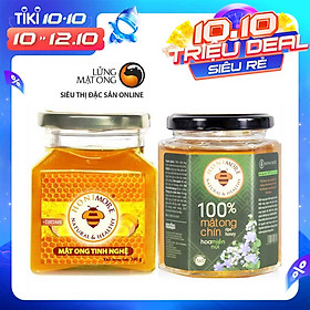 Combo mật ong tinh bột nghệ Honimore 360g và mật ong rừng nguyên chất 360g