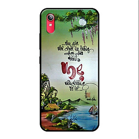 Ốp lưng điện thoại Vivo Y91C viền silicon dẻo TPU hình Thư Pháp - Hàng chính hãng