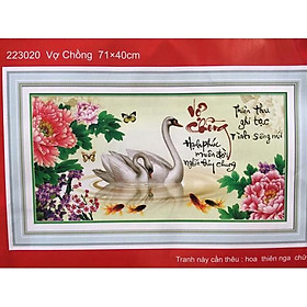 Mua Tranh thêu chữ thập Vợ Chồng 223020-71x40cm