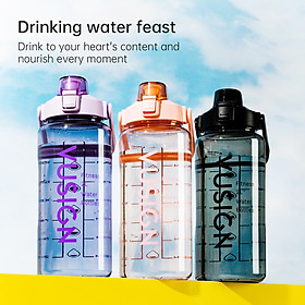 Bình Đựng Nước 2L Kèm Ống Hút Bao Bì Dễ Thương Có Vạch Báo Giờ Uống Nước Chia Lượng Nước Deli - Bình Nước 2 Lít Nhựa Cao Cấp An Toàn Đầy Đủ Kiểm Định Chất Lượng Phủ Hợp Bình Nước Thể Thao Cho Bé Tới Trường - VS818 VS819