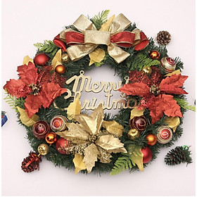 Phụ kiện Vòng hoa trang trí Giáng Sinh Christmas Peacock Wreath Door 60CM - AsiaMart