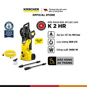 Mua (Mới 2025) Máy phun rửa áp lực cao Karcher K 2 HR - Công suất 1400W  áp lực 110 bar phù hợp rửa xe - Bảo hành 24 tháng - Hàng Chính Hãng
